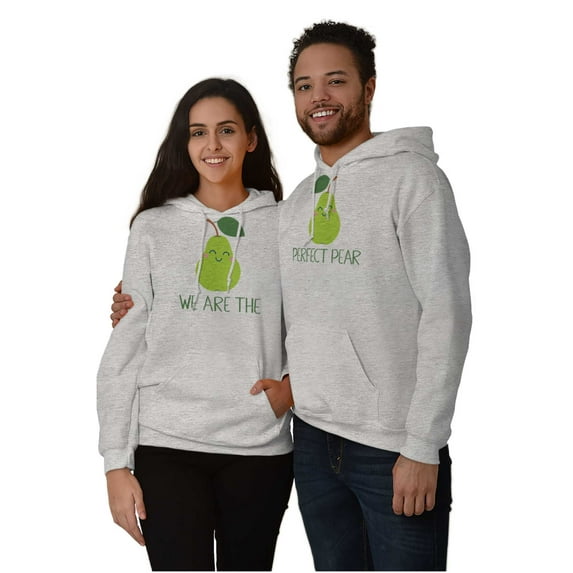 Cute Kawaii Perfect Pear Matching Set Unisex Plus Fleece Graphic Hoodie Brisco Brands 4X