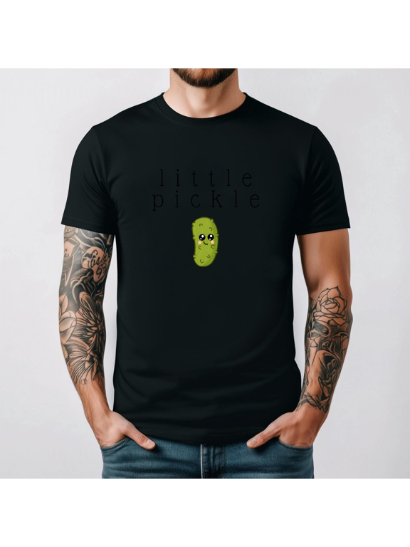Cute Kawaii Pickle Face Funny Food Lover Graphic Top Unisex T-Shirt, S-3XL