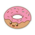 thumbnail image 1 of Cute Kawaii Pink Frosting Donut - 12" Vinyl Sticker Waterproof Decal, 1 of 1