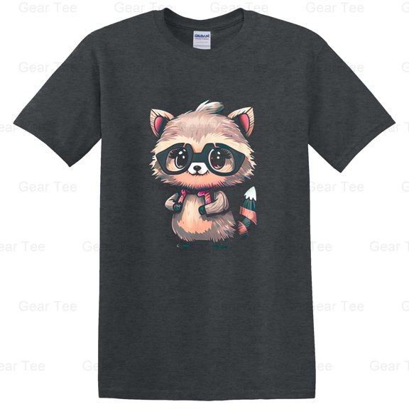 Cute, Kawaii, Racoon, Lover, Funny, Animation, Character, Trash Panda, Animal T-Shirt Unisex, up to 5XL