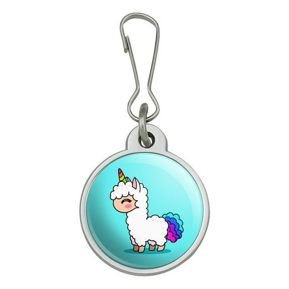 Cute Kawaii Rainbow Llama Unicorn Jacket Handbag Purse Luggage Backpack Zipper Pull Charm