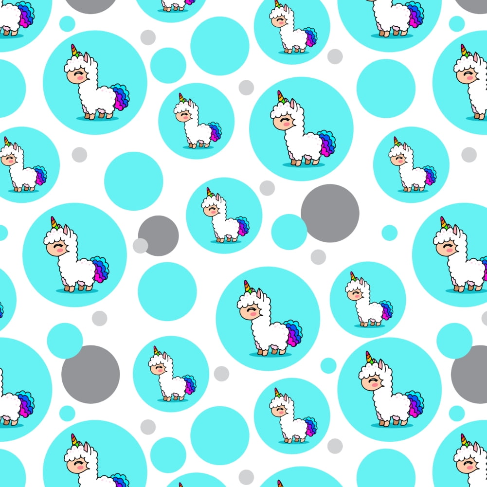 GRAPHICS AND MORE Cute Kawaii Rainbow Llama Unicorn Premium Gift Wrap Wrapping Paper Roll