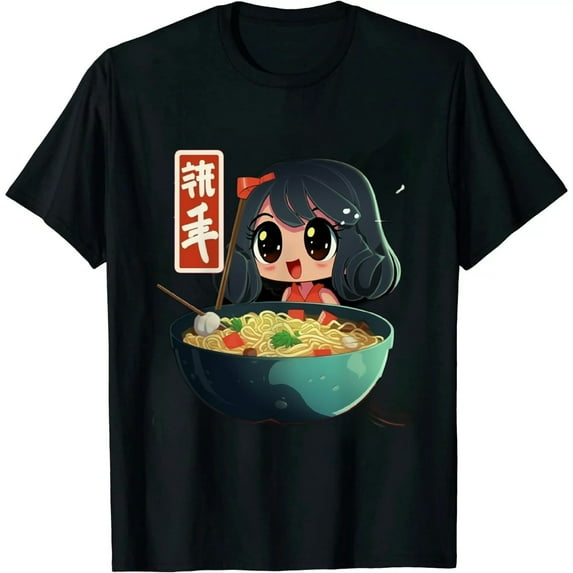 Cute Kawaii Ramen Bowl Anime Japanese Noodles Kawaii T-Shirt