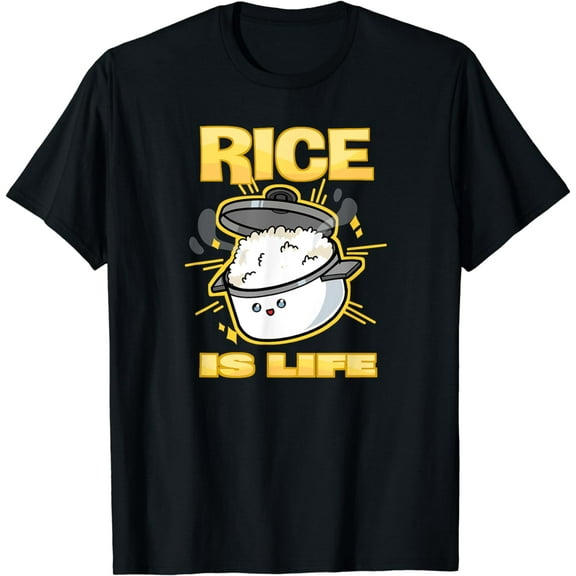 Cute Kawaii Rice Is Life Filipino Food Philippines Gift T-Shirt