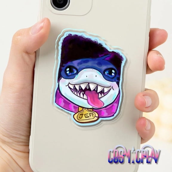 Cute Kawaii Shark Meme Phone Grip Stand Acrylic Phone Holder, Funny Ocean Animal Accessory