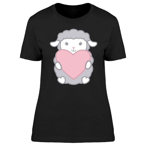 Cute Kawaii Sheep Cartoon Tee Women's -Image by Shutterstock