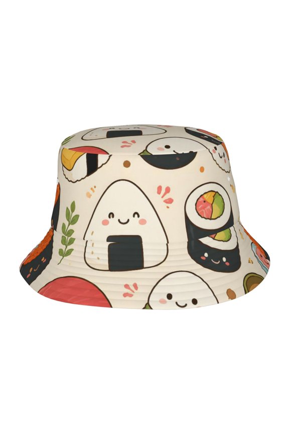 Cute Kawaii Sushi Fisherman's Hat Casual and Breathable Sun Hat for Men and Women