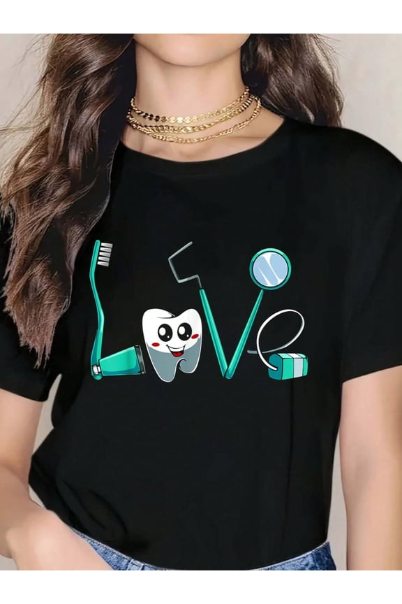 Cute Kawaii Teeth Dentist Dental Hygienist Orthodontics Gift T-Shirt