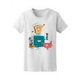 thumbnail image 1 of Cute Kawaii Toaster Tea & Bread T-Shirt Women -Image by Shutterstock, Female Small, 1 of 4