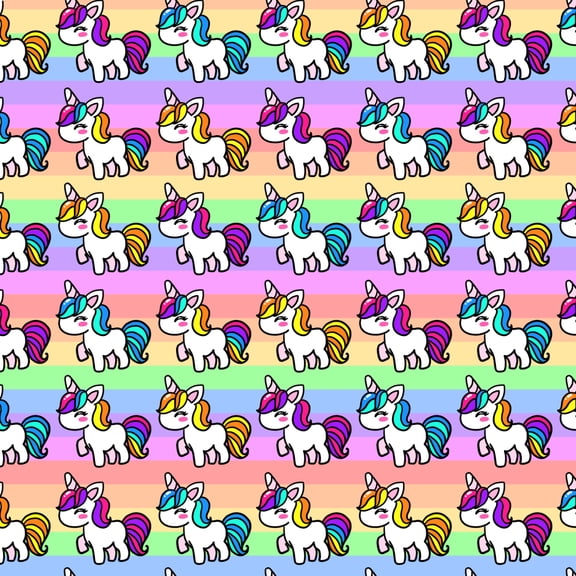 Cute Kawaii Unicorns Pattern Premium Roll Gift Wrap Wrapping Paper