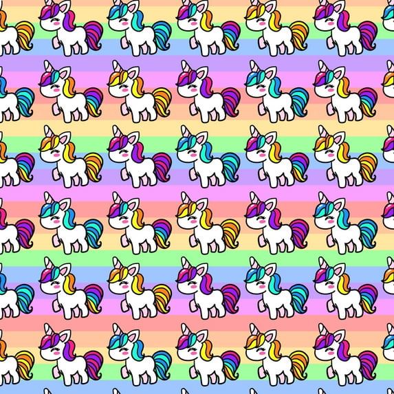 Cute Kawaii Unicorns Pattern Premium Roll Gift Wrap Wrapping Paper