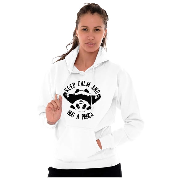 Cute Keep Calm and Hug A Panda Hoodie Sweatshirt Women Men Brisco Brands S