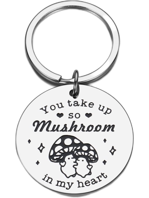 Cute Keychain for Boyfriend Girlfriend Mushroom Love Birthday Anniversary for Him Her Christmas Valentine's Day for Women Men Wife Husband Marriage Gift Mushroom Love Gifts
