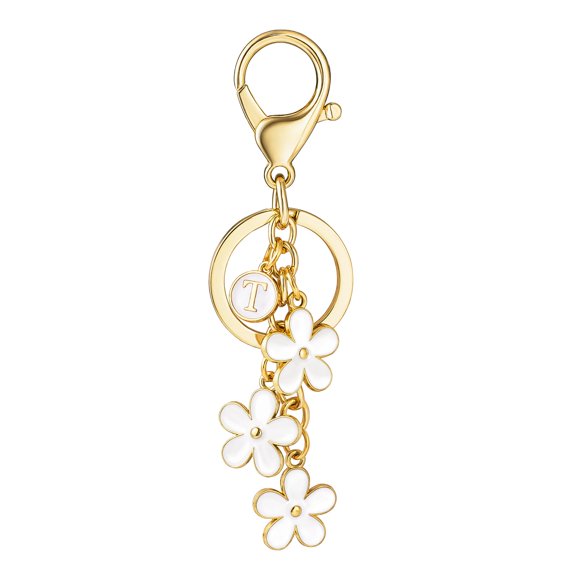 Cute Keychain Initial Keychain Key Chain A Girls Women Key Chain Purse Charm Backpack Charm