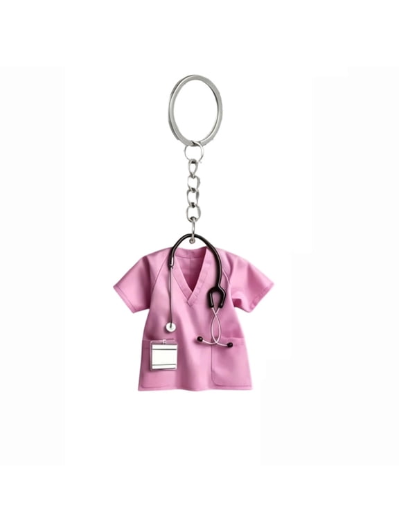 Cute Keychains for Women, Acrylic Medical Worker Keychain, Stethoscope Badge Holder, Backpack Bag Charm Accessory, Nurse Gift for Healthcare