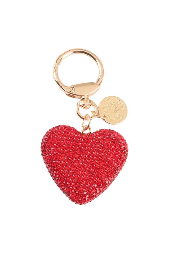 Cute Keychains for Women - Heart Keychain Wristlet Bling Keychains for Women Girls Key Chain for Car Keys Purse Charms Handbag Backpack Accessories