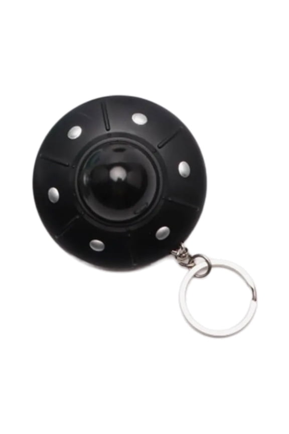 Cute Keyring LED Light Flying Saucer Keychain Creative Spaceship Model Pendant Jewelry for Children and Adults