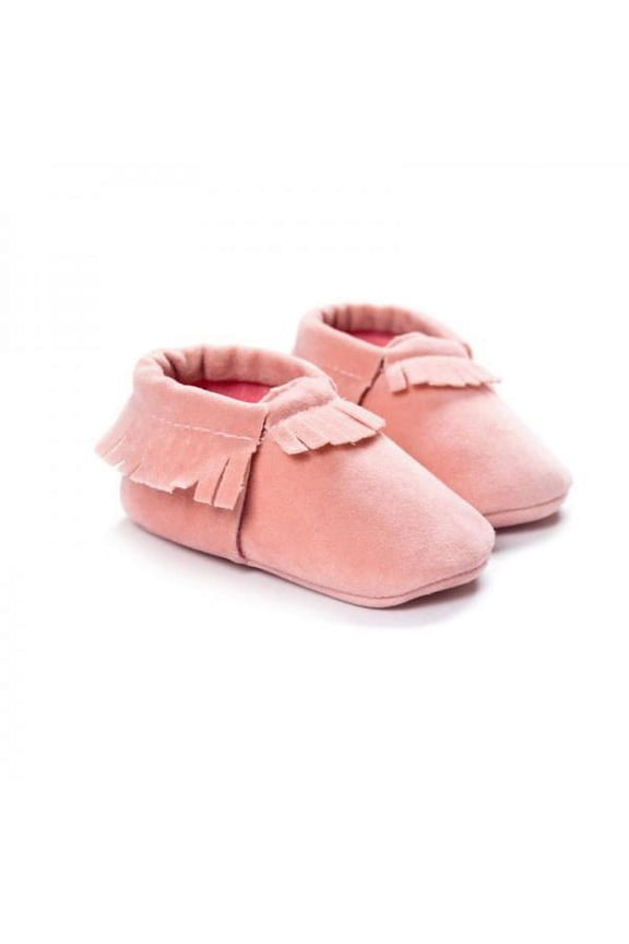 Cute Kids Baby Boys Girls Tassel Leather Shoes Toddler Moccasin Soft Crib Shoes