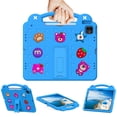 thumbnail image 1 of Cute Kids Case for Apple iPad Air 13 Inch/ iPad Pro 13 2024/ iPad Pro 12.9 2022/2021/2020/2018, DIY Figures Design Kickstand EVA Lightweight Handle Case Shockproof Cover, Skyblue, 1 of 7
