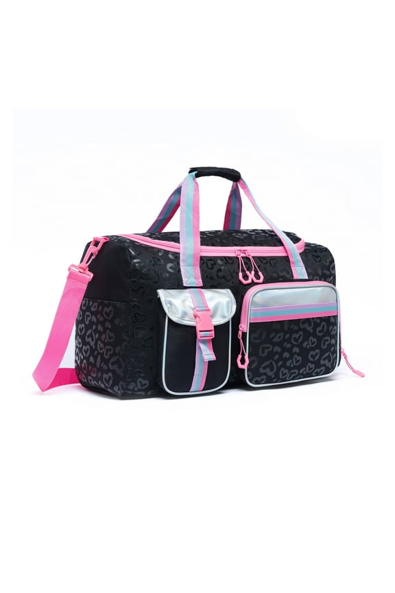 Cute Kids Duffel Dance Bag for Girls Gym Sport Bag Travel Weekender Bag with Shoe Compartment Large Capacity  Overnight Bag