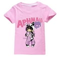 thumbnail image 1 of Cute Kids Teen Girl Anime Kawaii T-Shirt Short Sleeve Tee Graphic Aphmaus Tops Summer Clothes Cotton Blouse 4-13 Years, 1 of 2