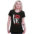 thumbnail image 1 of Cute Kiss Lips Perfect Love Quote Womens Fitted Plus Size Graphic Tee Brisco Brands 3X, 1 of 2
