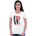 thumbnail image 1 of Cute Kiss Lips Perfect Love Quote Womens Fitted Plus Size Graphic Tee Brisco Brands 2X, 1 of 2