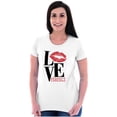 thumbnail image 1 of Cute Kiss Lips Perfect Love Quote Womens Fitted Plus Size Graphic Tee Brisco Brands 3X, 1 of 1