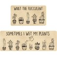 thumbnail image 1 of Cute Kitchen Mat Set of 2,Funny Boho Cactus Kitchen Rugs and Mats Non Skid Washable,Cute Cactus Succulent Kitchen Decor Accessories Housewarming Gifts,I Wet My Plants (17"x47"+17"x30"), 1 of 6