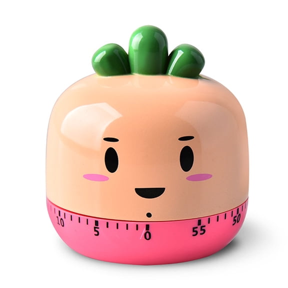 Cute Kitchen Timer Mechanical Timer for Kids, 60 Minutes Manual Cooking Timer Wind Up Countdown Timer Cute Timer for Cooking Reading Sports Study Desktop DecorCarrot