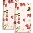 thumbnail image 1 of Cute Kitchen Towels Set of 2 - Dish Towels 18 x 26 Inch Microfiber Tea Towel for Home Decorative Strawberry Spring Summer Soft Reusable & Absorbent Aesthetic Vintage Design, 1 of 6