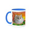 thumbnail image 1 of 3dRose, Cute Kitten, 11oz Two-Tone Blue Mug, 1 of 7
