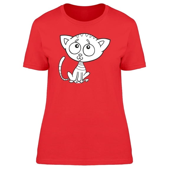 Cute Kitten Adorable Cartoon Tee Women's -Image by Shutterstock