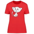 thumbnail image 1 of Cute Kitten Adorable Cartoon T-Shirt Women -Image by Shutterstock, Female XX-Large, 1 of 2