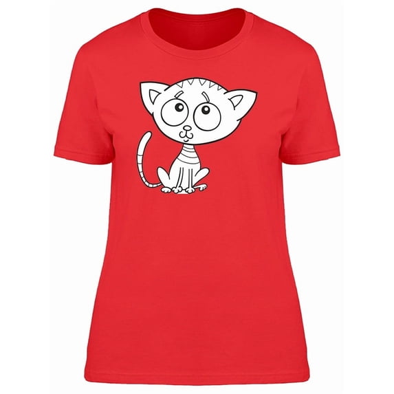 Cute Kitten Adorable Cartoon Tee Women's -Image by Shutterstock