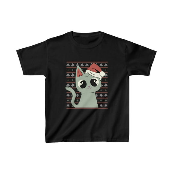 Cute Kitten Cat Christmas Kids T-Shirt