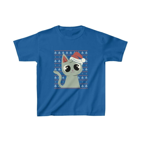 Cute Kitten Cat Christmas Kids T-Shirt