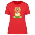 thumbnail image 1 of Cute Kitten Eating Lollipop T-Shirt Women -Image by Shutterstock, Female Medium, 1 of 2