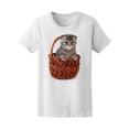 thumbnail image 1 of Cute Kitten In Basket T-Shirt Women -Image by Shutterstock, Female XX-Large, 1 of 2