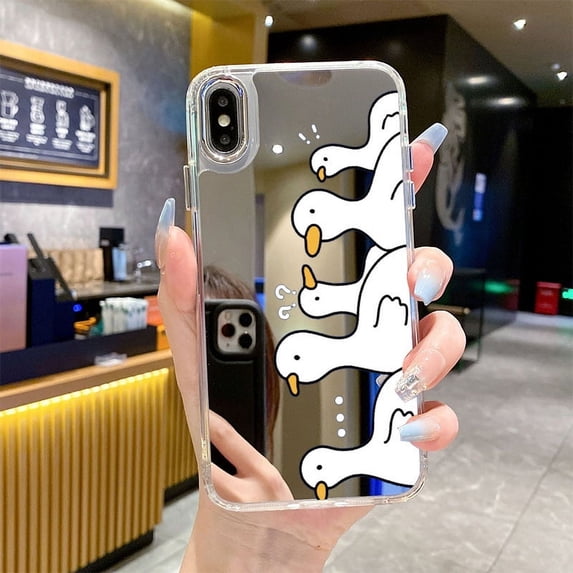 Cute Kitten Mobile Phone Case Apple 15pro Mirror Case Iphone14pm Mobile Phone Case Large Hole Protective Cover