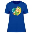 thumbnail image 1 of Cute Kitten Sleeping Cartoon T-Shirt Women -Image by Shutterstock, Female x-Large, 1 of 2