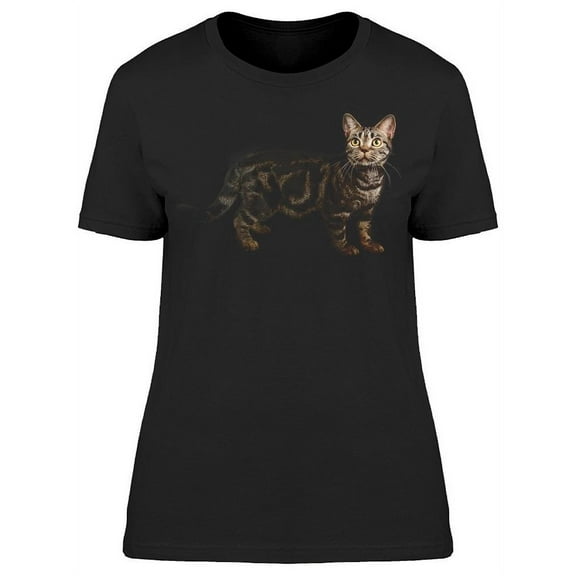 Cute Kitten Standing T-Shirt Women -Image by Shutterstock, Female Small