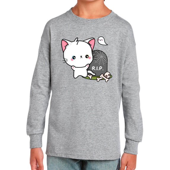 Cute Kitten W Ghost Long Sleeve Toddler -Image by Shutterstock, 2 Toddler