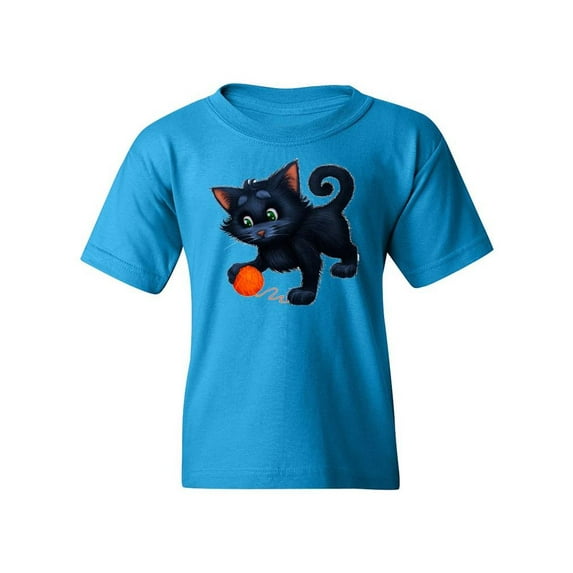 Cute Kitten With A Ball T-Shirt Juniors -Image by Shutterstock, x-Large