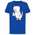 thumbnail image 1 of Cute Kitten With Bird Cartoon Tee Men's -Image by Shutterstock, 1 of 1