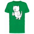 thumbnail image 1 of Cute Kitten With Bird Cartoon Tee Men's -Image by Shutterstock, 1 of 1