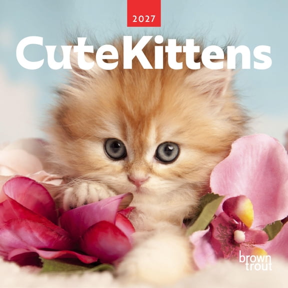 Cute Kittens 2027 7 X 14 Inch (Hanging) Monthly Mini Wall Calendar, (Paperback)