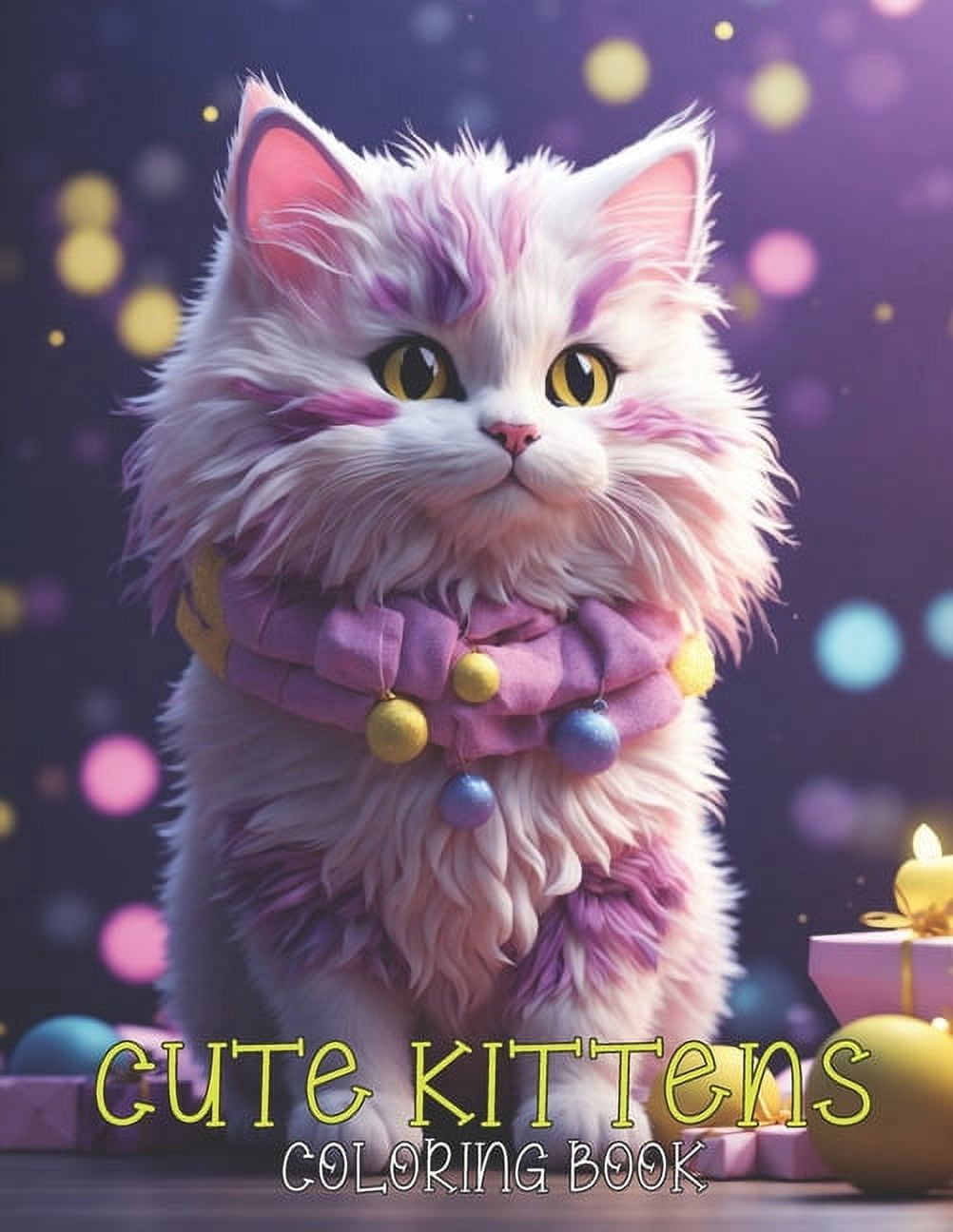 Cute Kittens Coloring Book: Cat coloring book for kids ages 5-12: 50 ...
