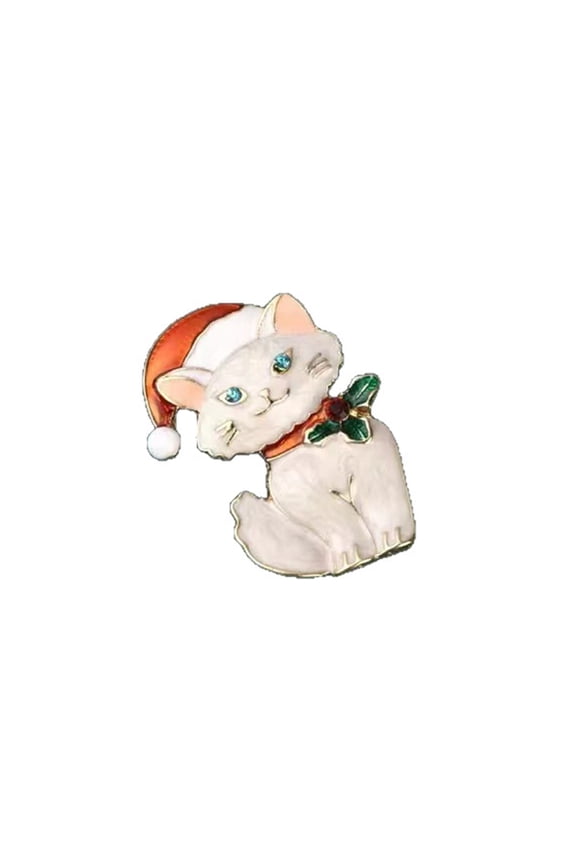 Cute Kitty Alloy Brooch Sturdy Enamel Pin Jewelry For Casual Wear Gift