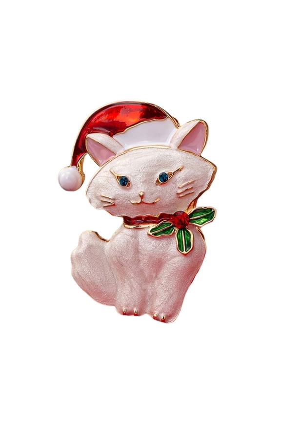 Cute Kitty Alloy Brooch Sturdy Enamel Pin Jewelry For Casual Wear Gift